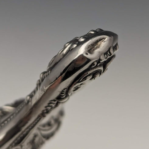 美國古董純銀手柄糕點刷